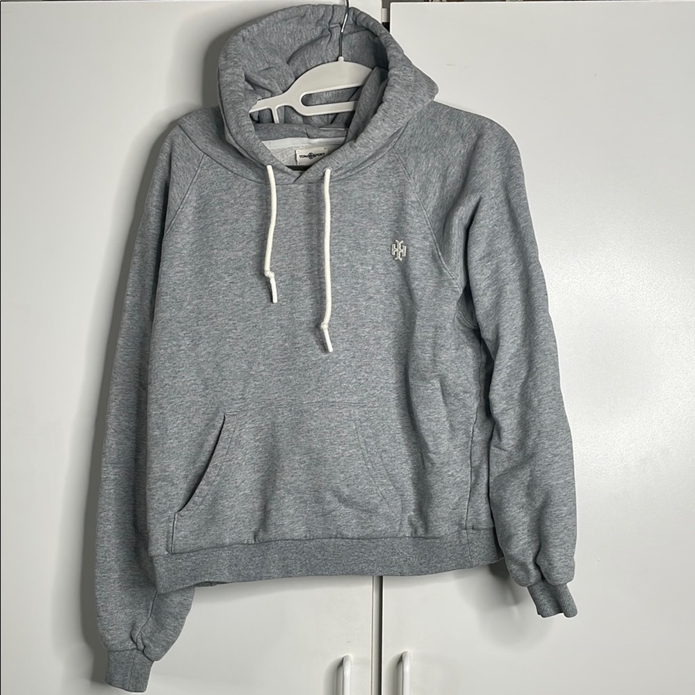 Tory Sports Size S grey cropped hoodie